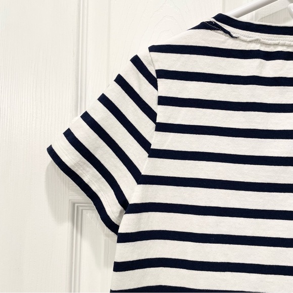 Anthropologie Split Neck Striped T Shirt - Picture 6 of 11